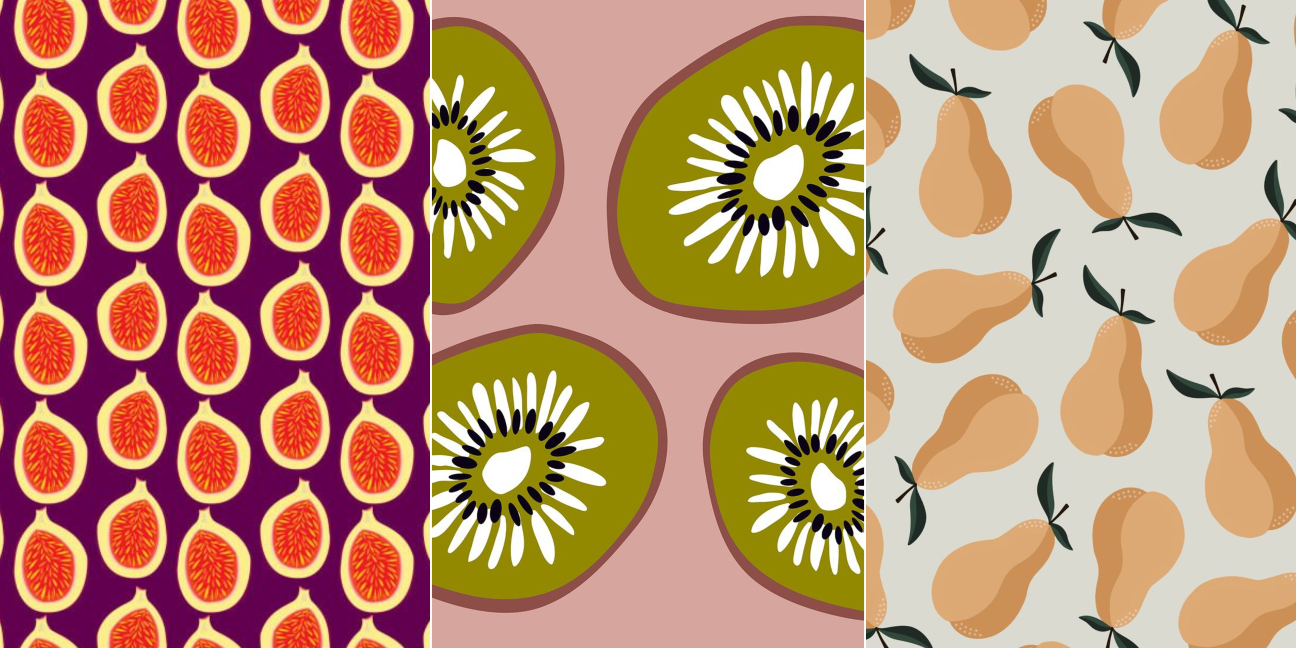 motif automne / motif fruits
